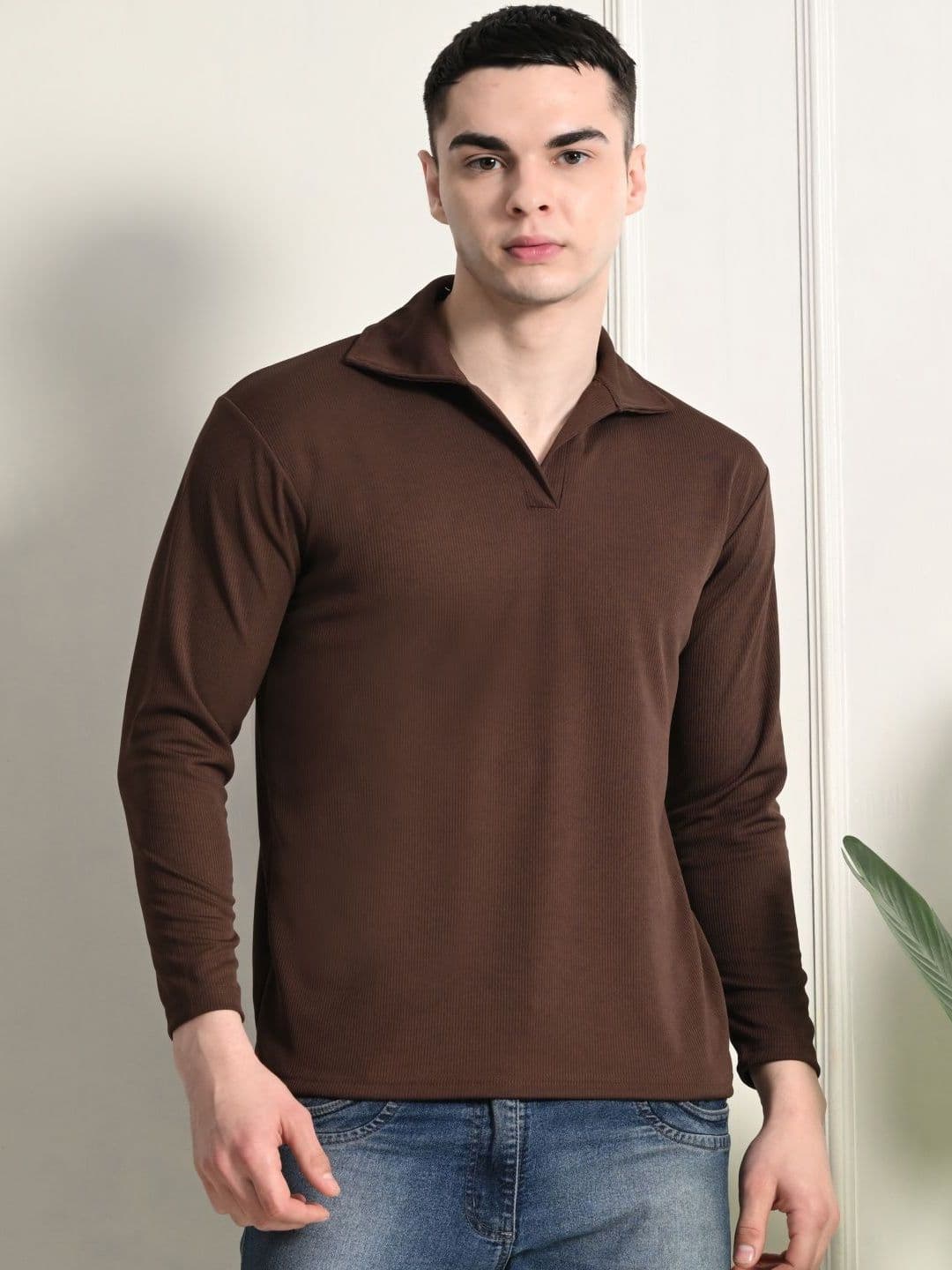Genzy Men Self Design Polo Collar T-shirt - view 1