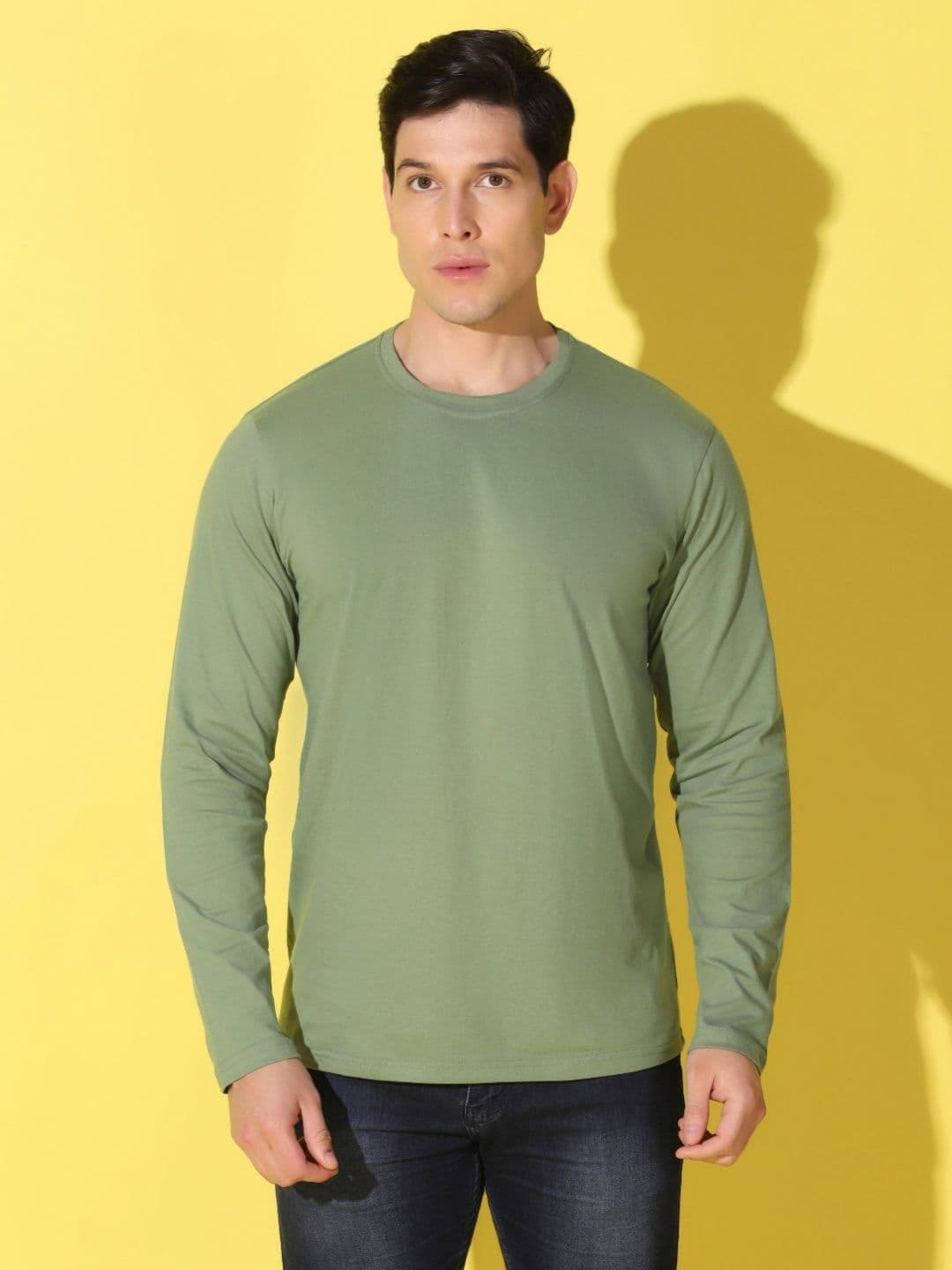 WOOSTRO Men Solid Round Neck Cotton Slim Fit T-shirt - view 1