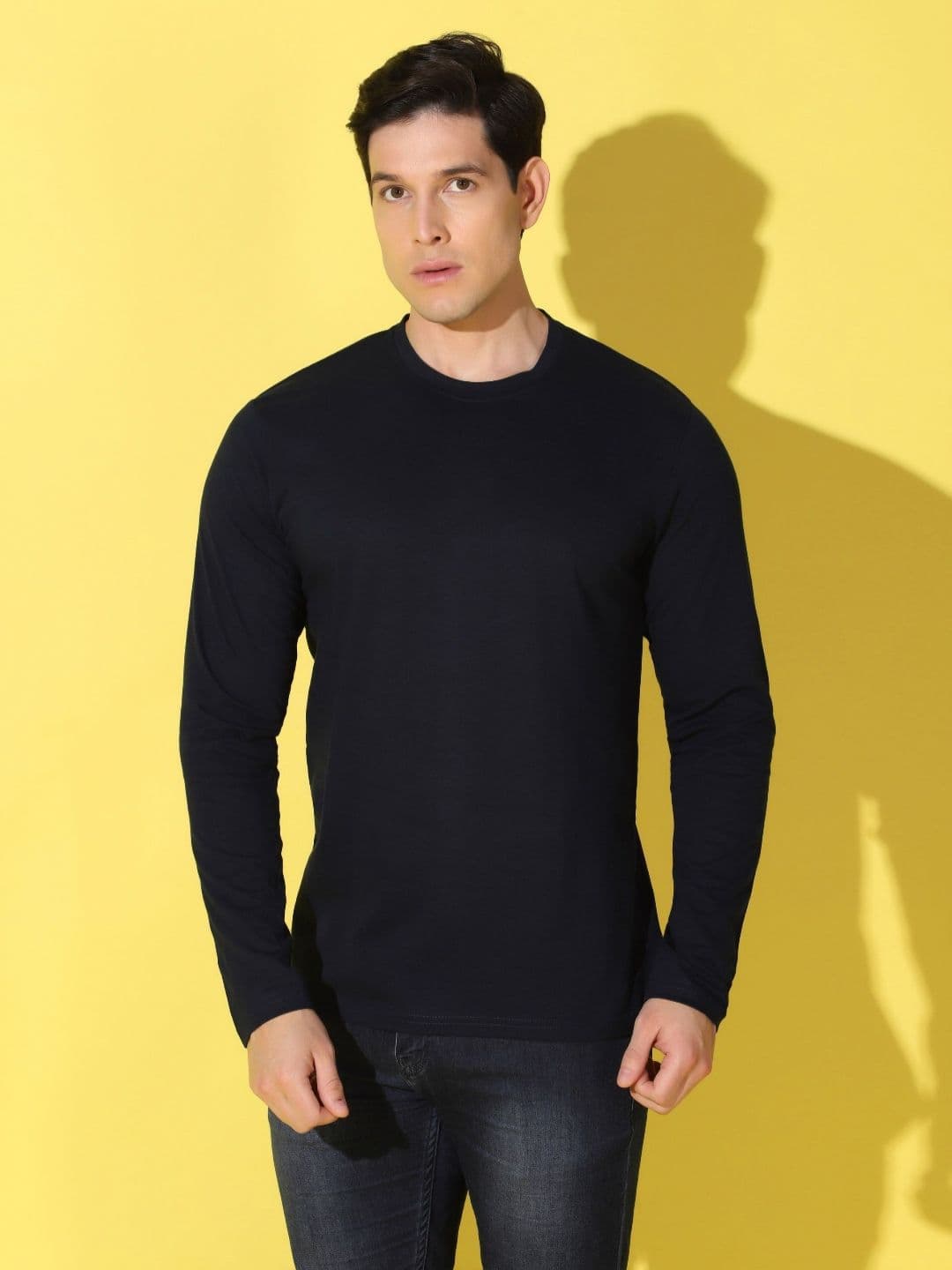 WOOSTRO Men Solid Round Neck Cotton Slim Fit T-shirt - view 1