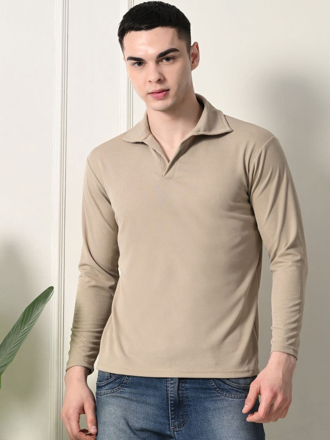 Genzy Men Self Design Polo Collar T-shirt - view 1