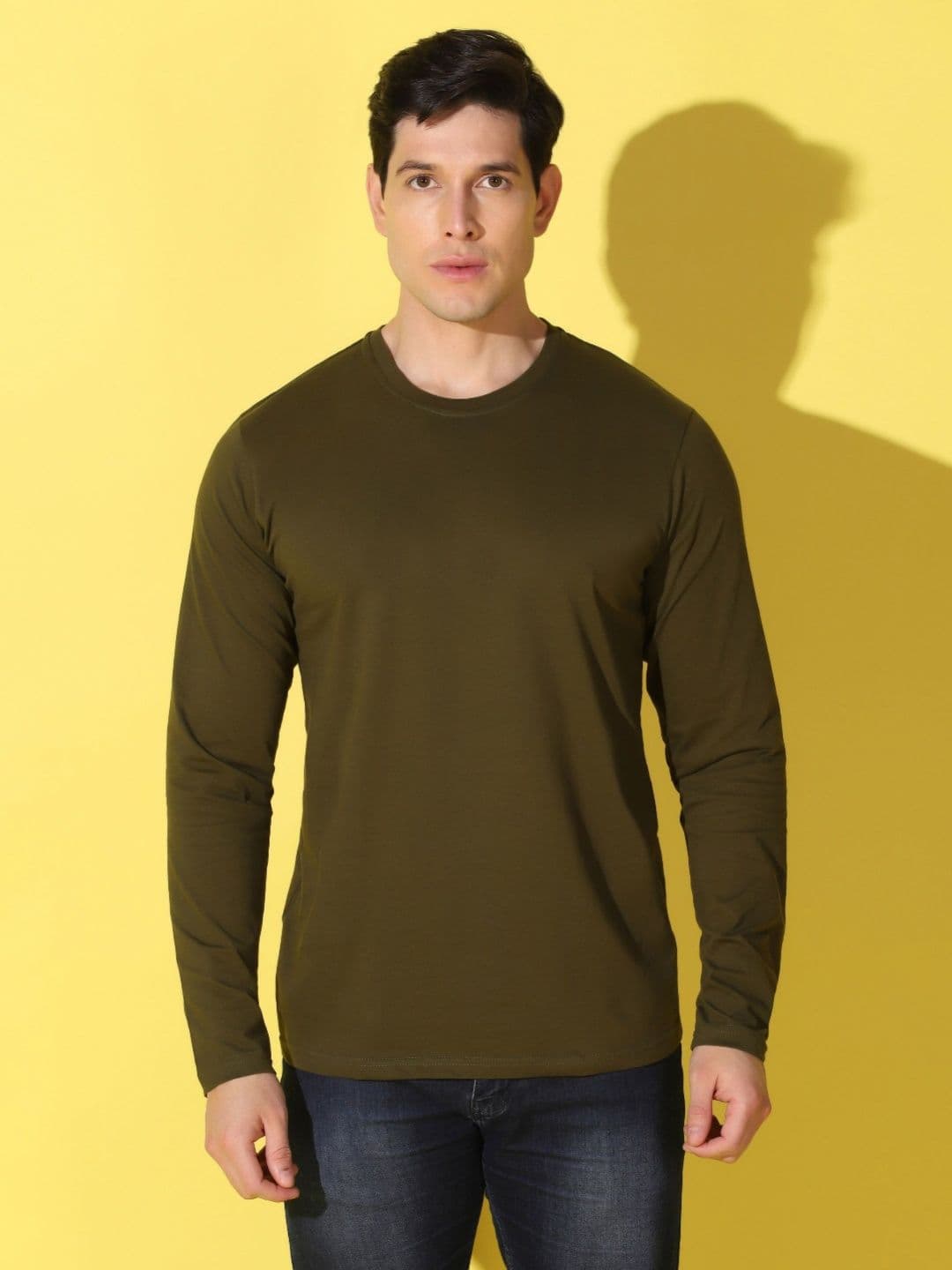 WOOSTRO Men Solid Round Neck Cotton Slim Fit T-shirt - view 1