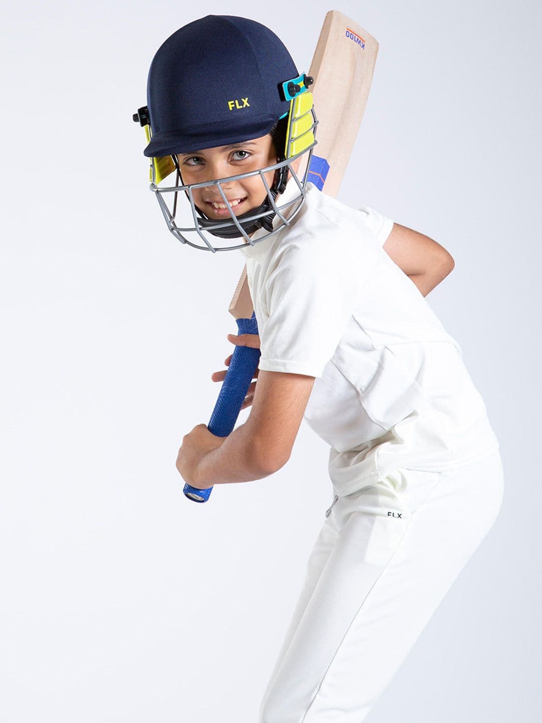 Decathlon Kids Blue CH 500 Protective and Lightweight Cricket Helmet - view 1