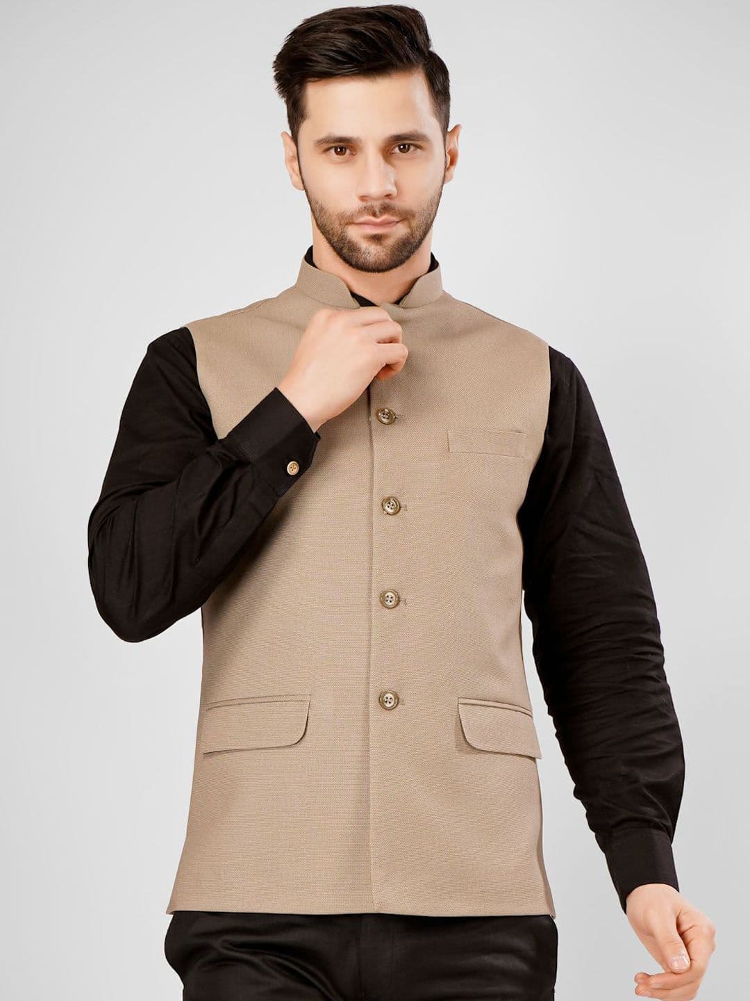 Wintage Men Satin Nehru Jacket - view 1