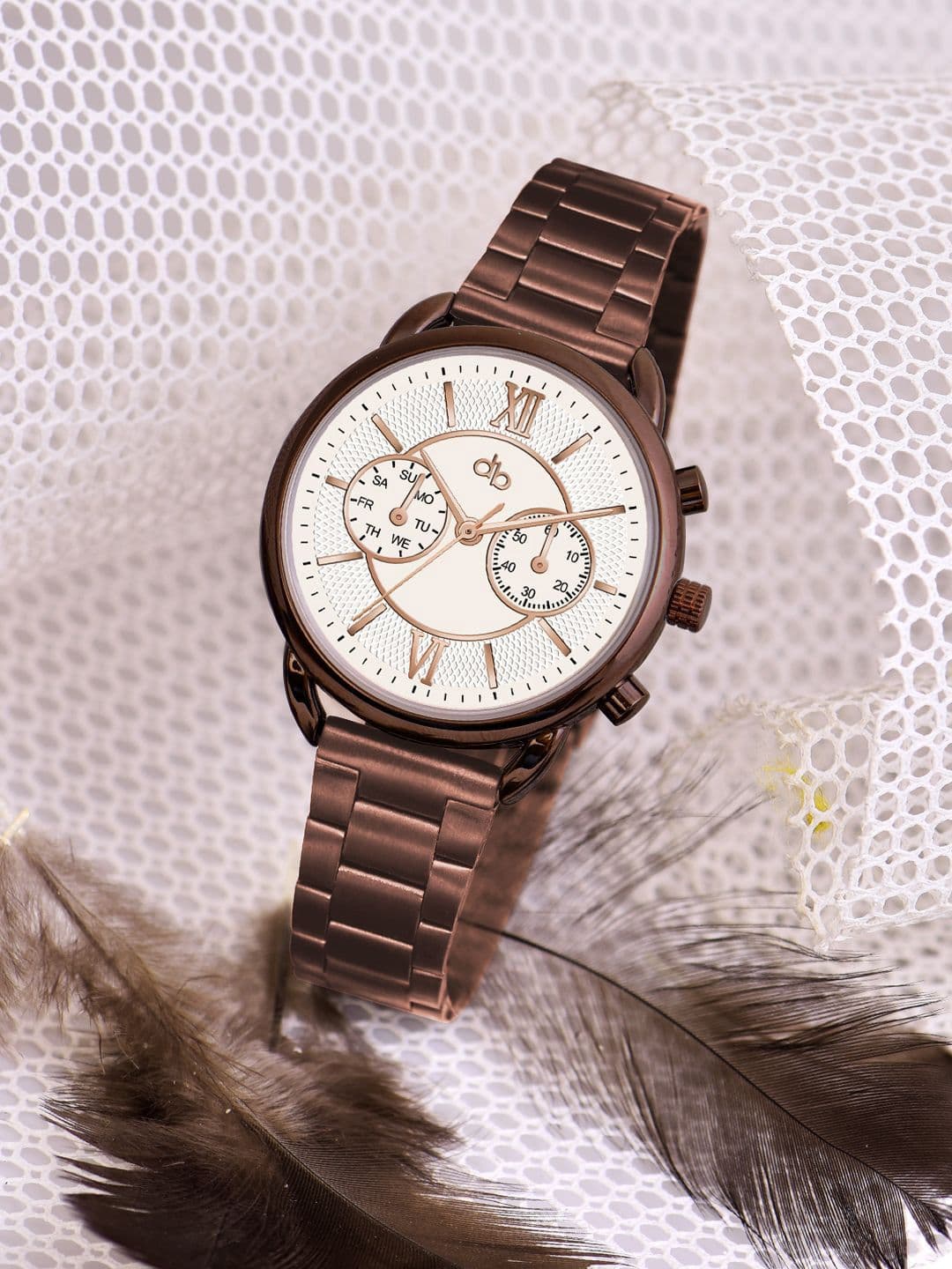 DressBerry Women Dial & Stainless Steel Bracelet Style Straps Analogue Watch HOBDB-271-CF - view 1