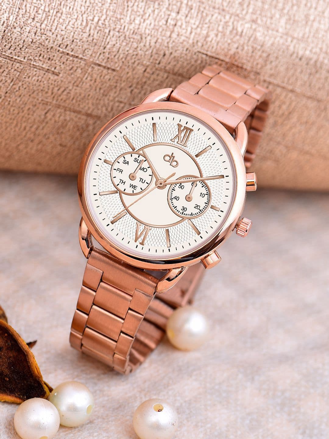 DressBerry Women Textured Dial & Reset Time Analogue Watch HOBDB-274-RG - view 1