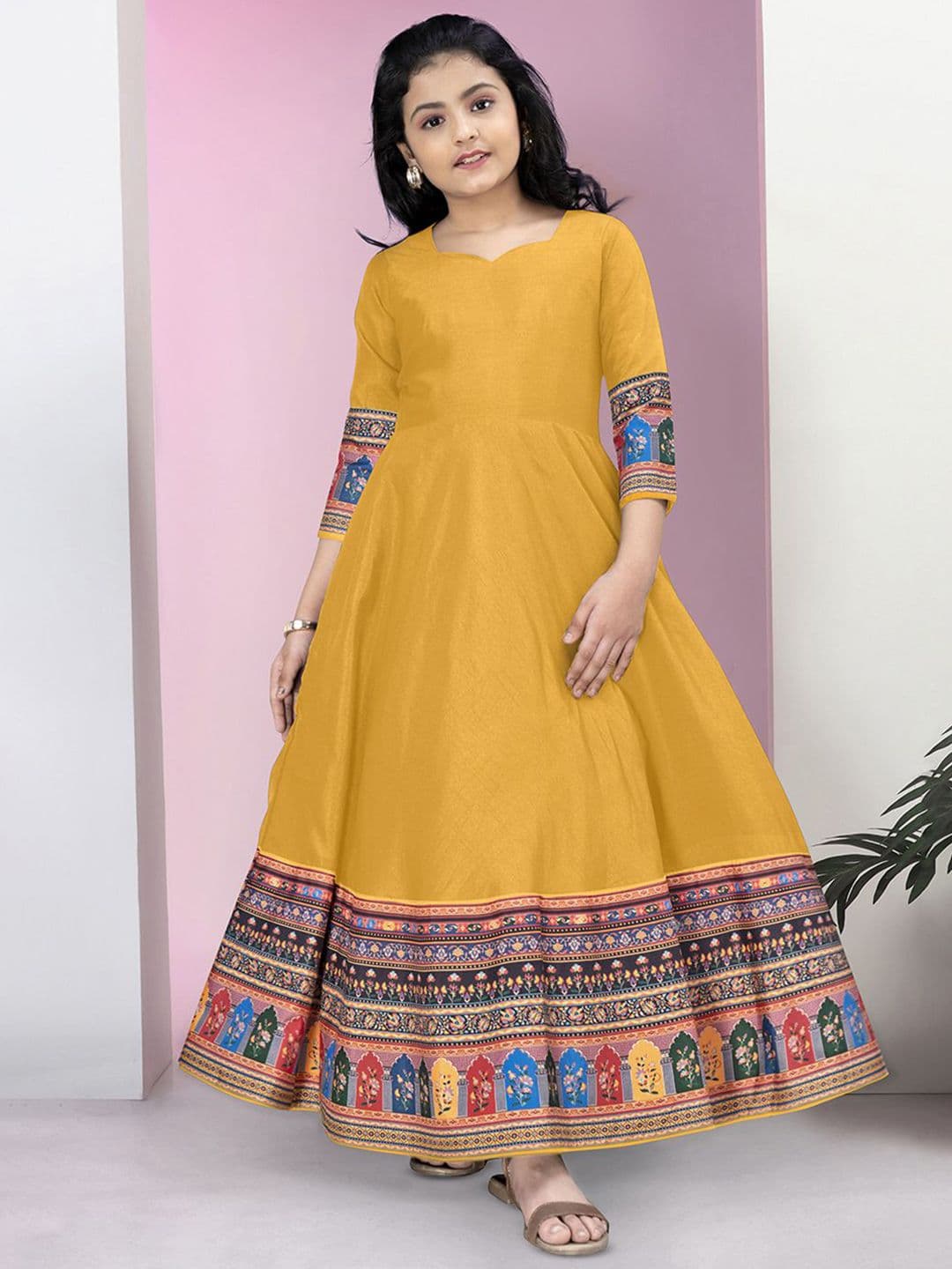 Sangria Girls Digital Printed Anarkali Maxi Dress - view 1