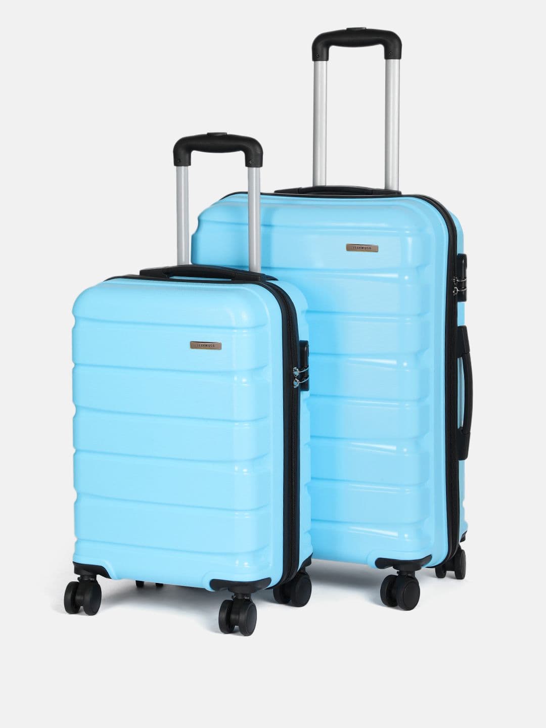 Teakwood Leathers Set of 2 360-Degree Rotation Textured Trolley Bag - 95L - view 1
