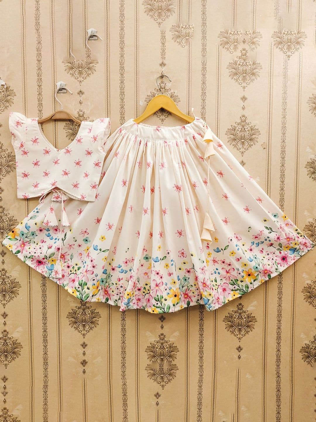 JOVK DESIGN Girls Printed Ready to Wear Lehenga With Blouse - view 1