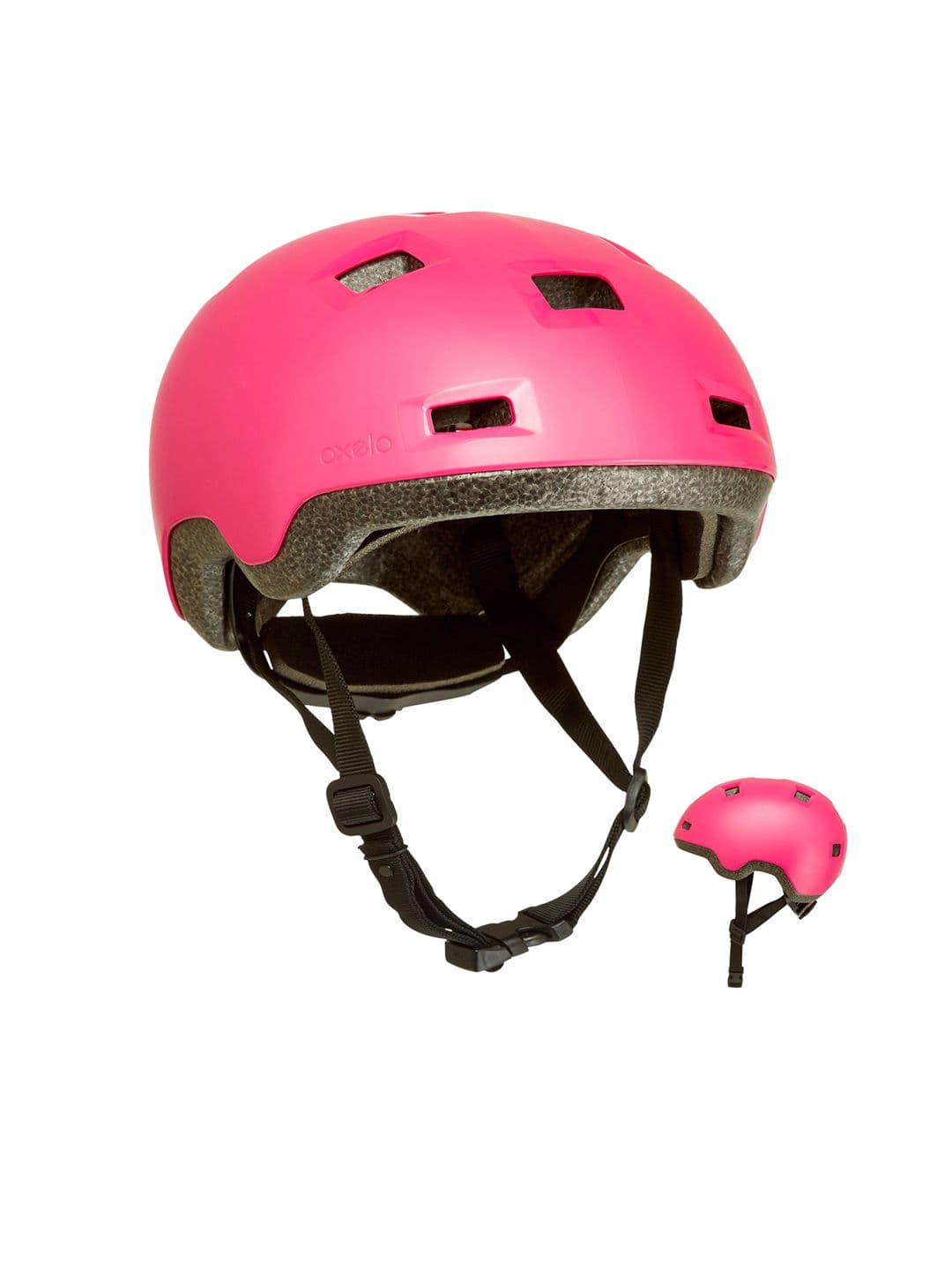 Decathlon Oxelo - Kids Pink B100 Adjustable Inline Skating Scooter and Skateboard Helmet - view 1