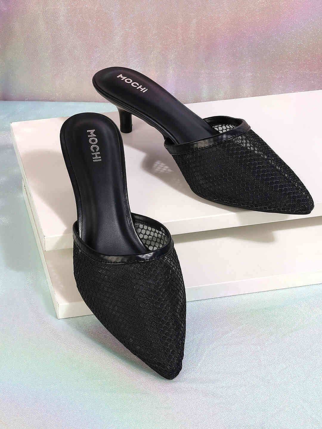 Mochi Slim Heeled Mules - view 1