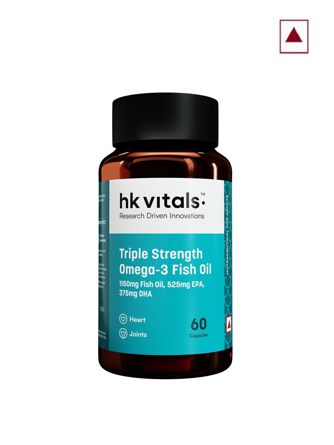 HK VITALS Triple Strength Omega-3 Fish Oil Supplement - 60 Capsules - view 1