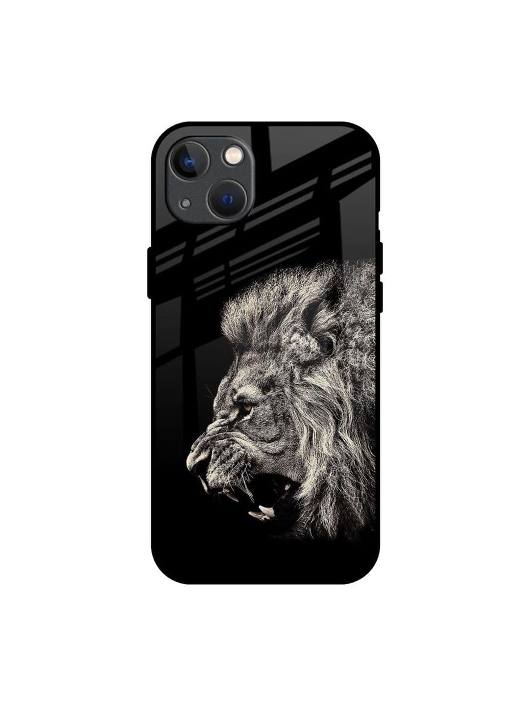 QRIOH Brave Lion Printed iPhone 13 Back Case - view 1