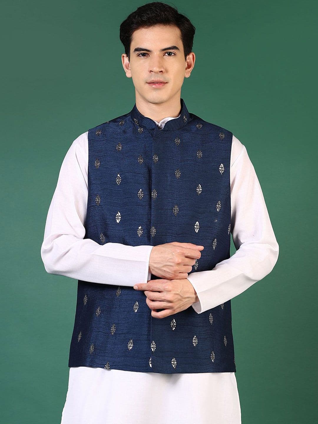 V-Mart Self Design Woven Nehru Jacket - view 1