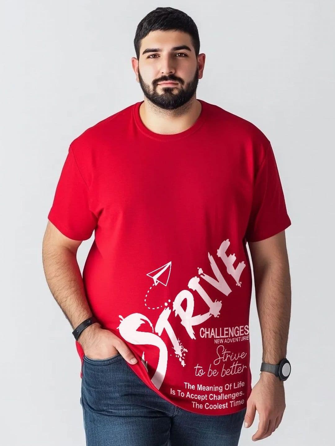 Toodle Plus Men Plus Size Cotton Printed T-shirt - view 1
