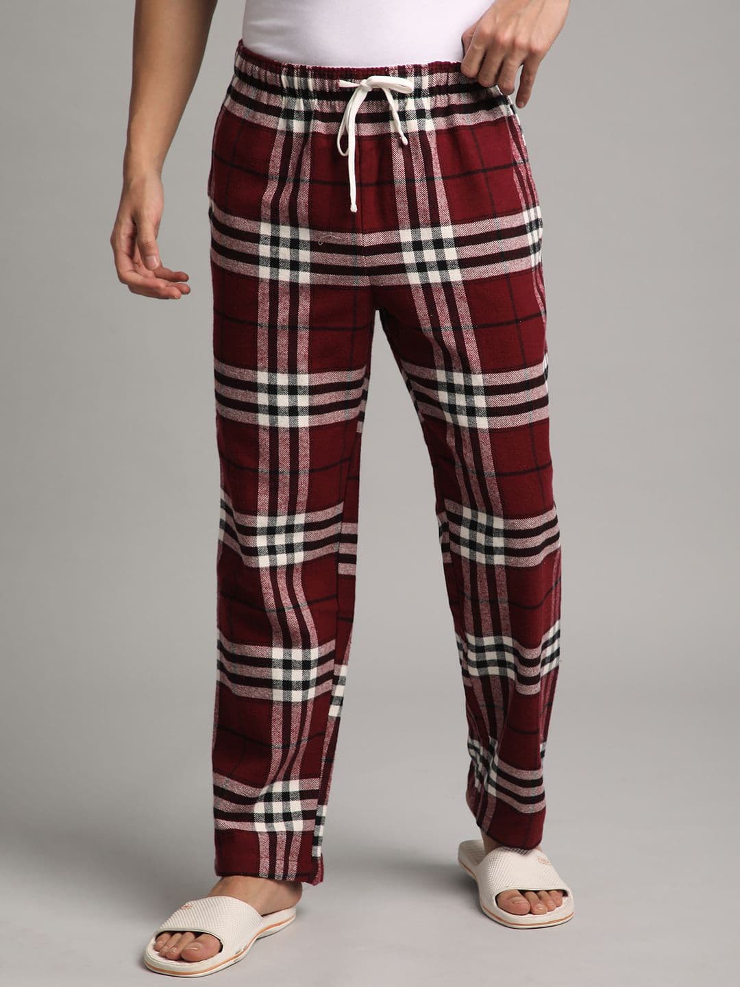 BStories Checked Pure Cotton Lounge Pants - view 1