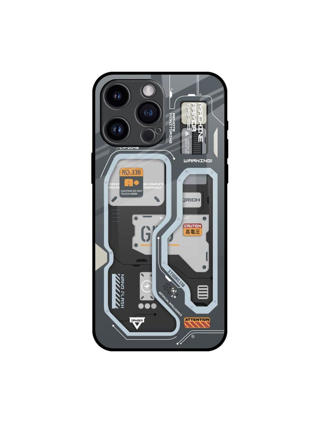 QRIOH Retro Futuristic Printed iPhone 14 Pro Max Back Case - view 1