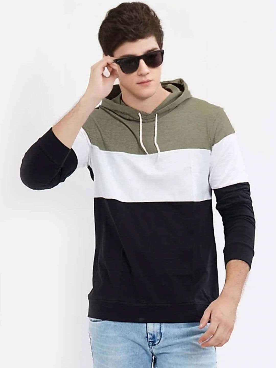 SCATCHITE Men Colourblocked Hooded Pockets T-shirt - view 1