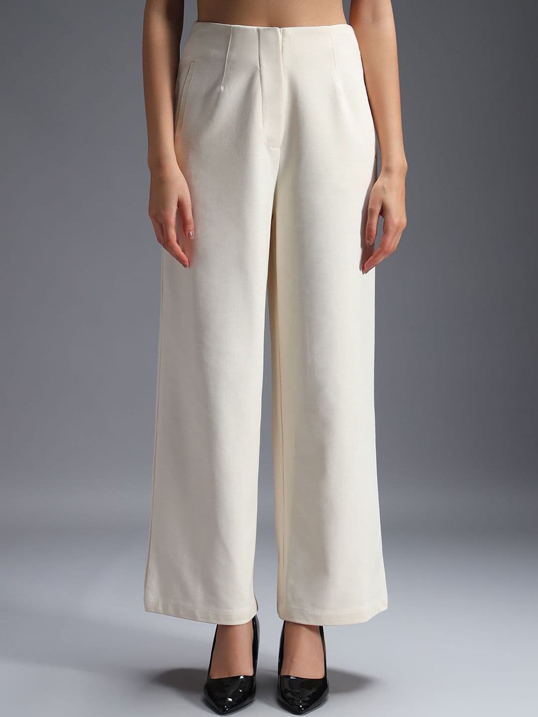 Zastraa Women Relaxed Wide Leg High-Rise Trousers - view 1