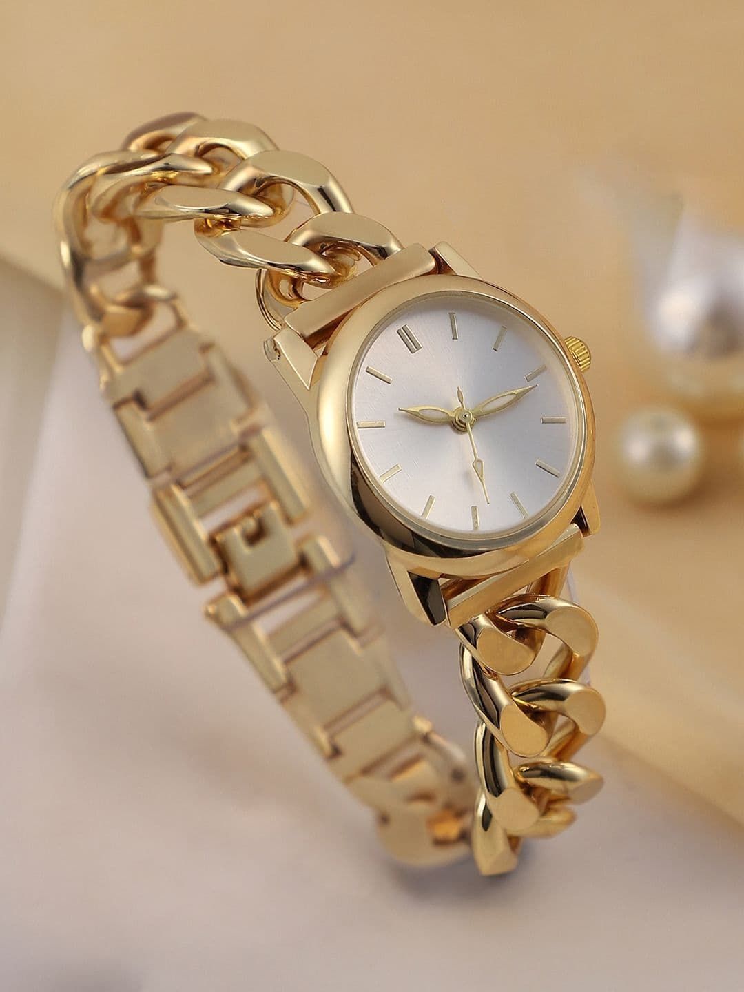 HAUTE SAUCE Women The Sova Chainlink Round Watch SS25_HSWC1381 - view 1