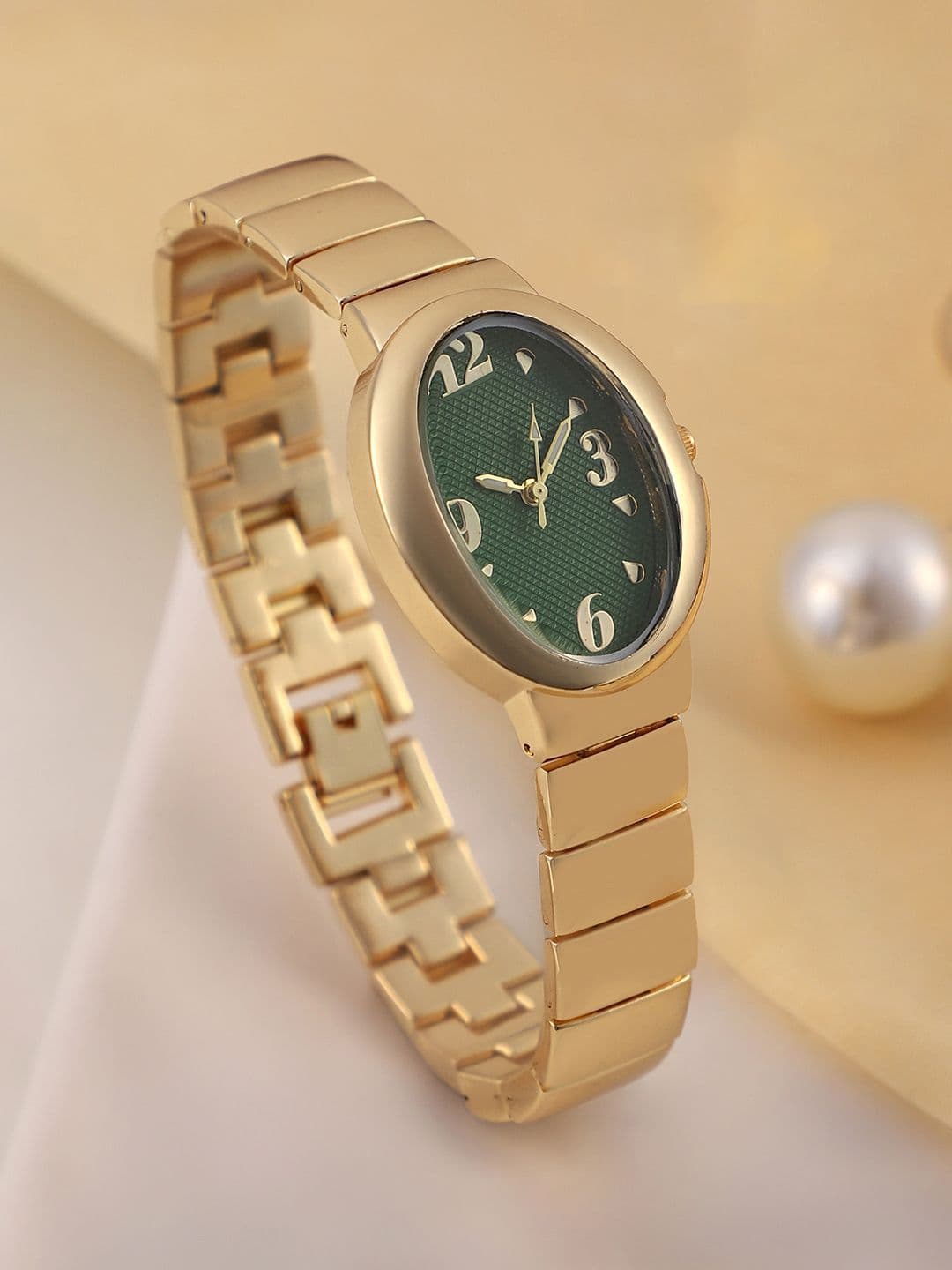 HAUTE SAUCE Women The Pantheonique Oval Watch Emerald Green SS25_HSWC1351 - view 1