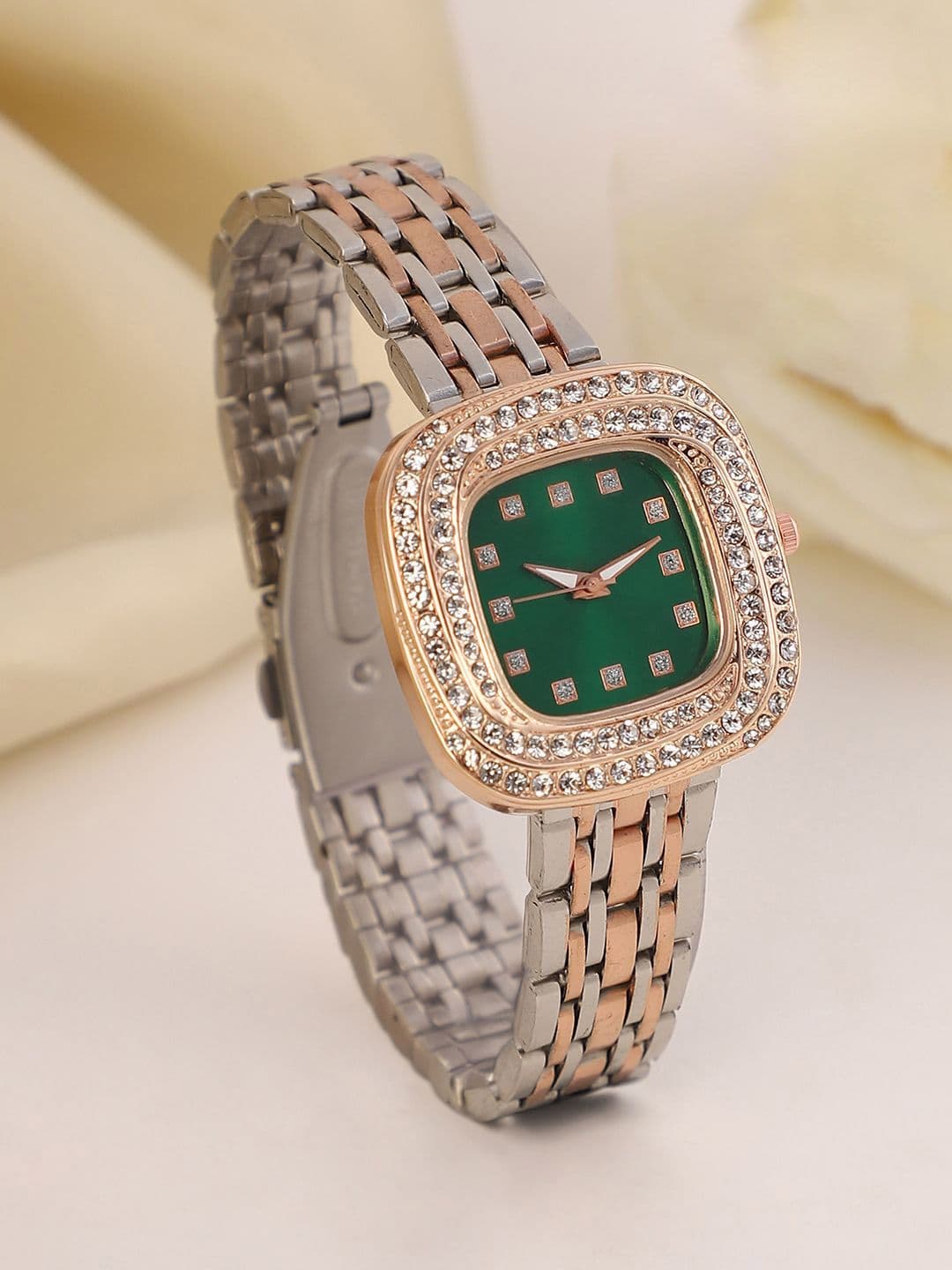 HAUTE SAUCE Women Embellished Dial & Stainless Steel Straps Analogue Watch SS25_HSWC1316 - view 1