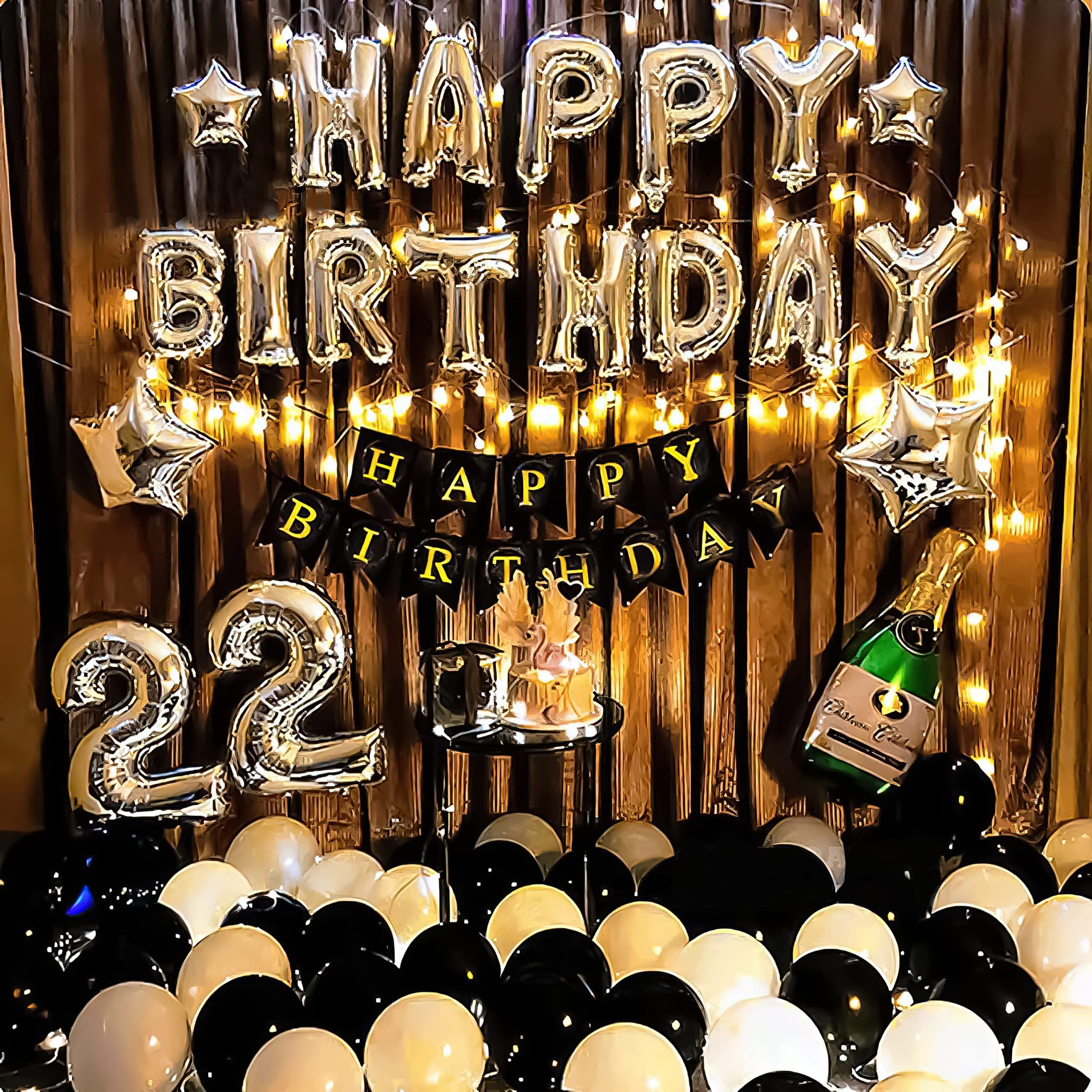 Special You 59-Pcs Black & White Balloon Happy Birthday Dcor - view 1