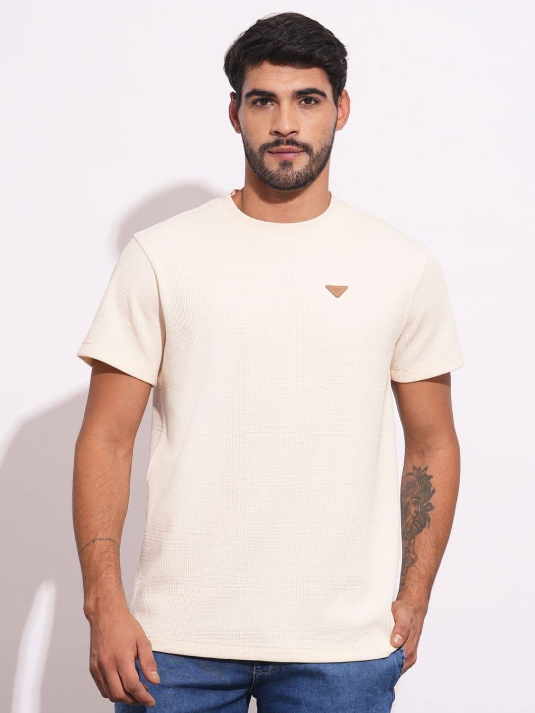 Being Human Men Solid Round Neck Cotton T-shirt - view 1