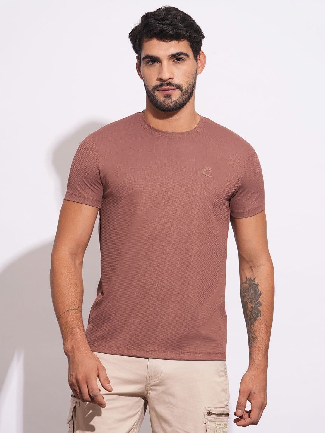 Being Human Men Solid Round Neck Nylon Slim Fit T-shirt - view 1