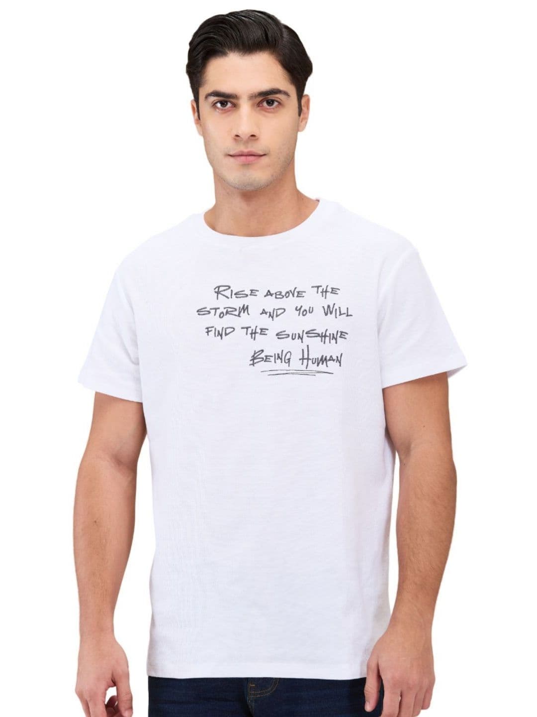 Being Human Men Typography Printed Round Neck Cotton T-shirt - view 1