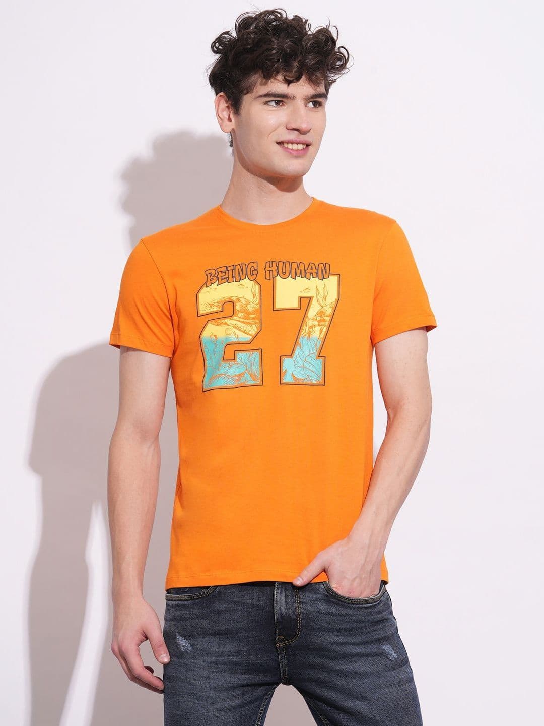 Being Human Men Typography Printed Round Neck Cotton T-shirt - view 1