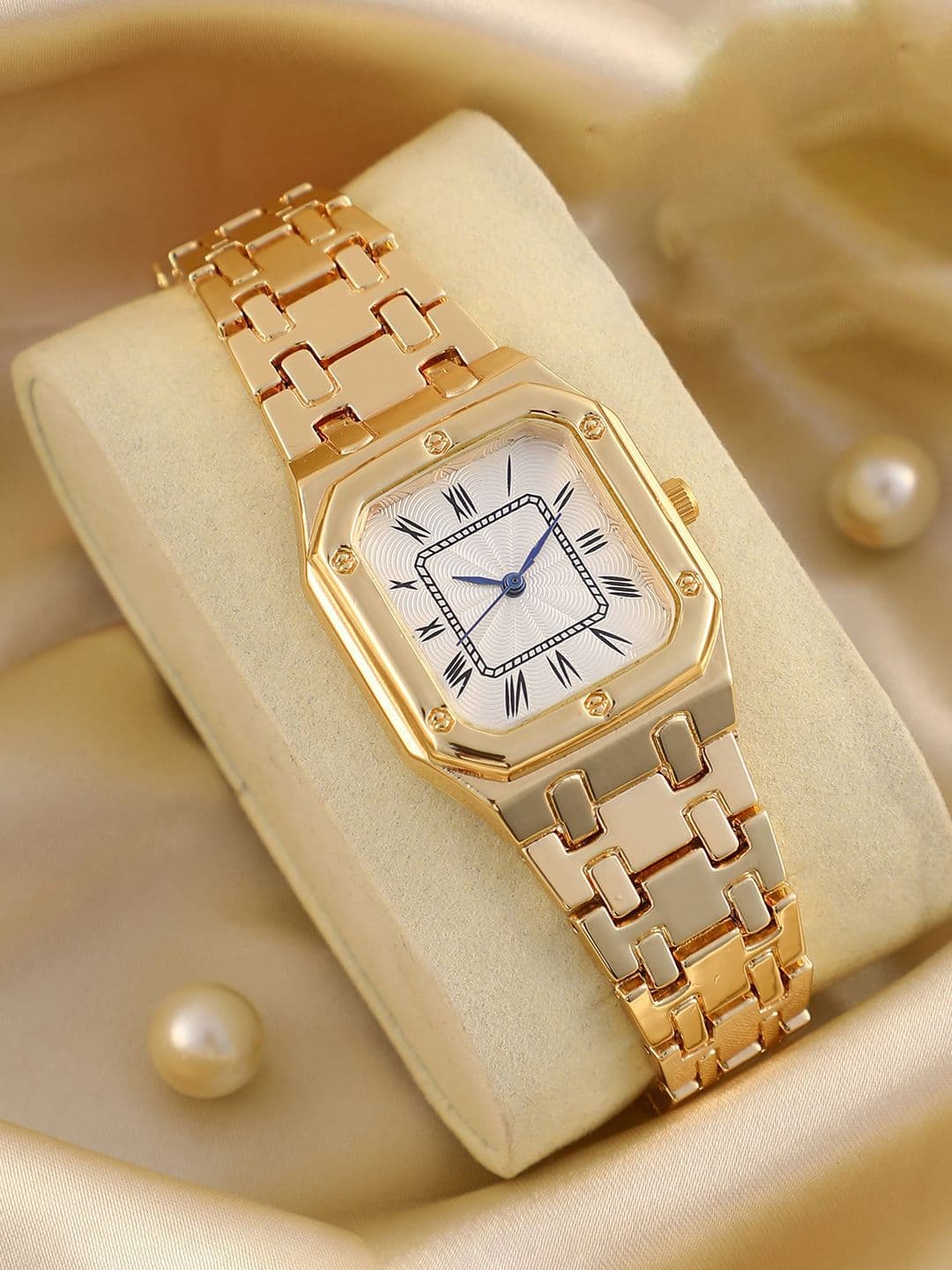 HAUTE SAUCE Women's The Torque Roman Square Watch SS25_HSWC1354-Gold - view 1