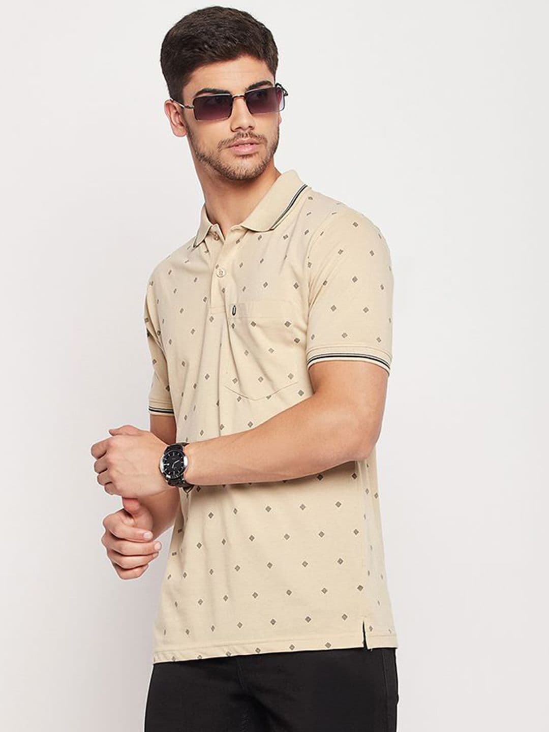 UNIBERRY Men Printed Polo Collar T-shirt - view 1