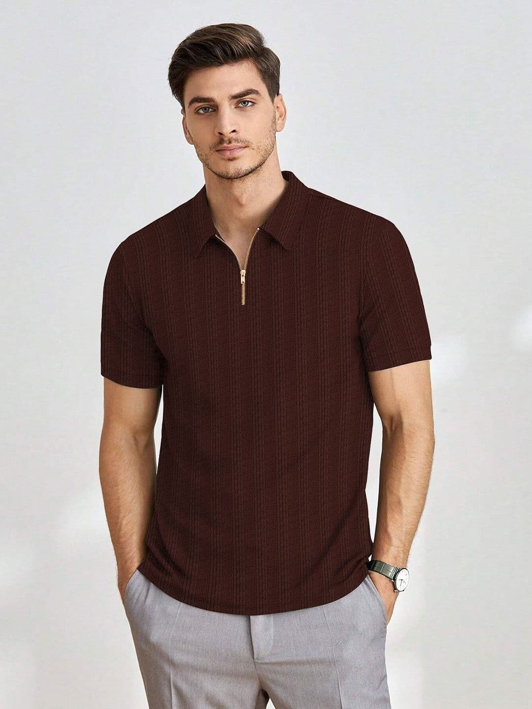 KAJARU Men Polo Collar 3D Chassis T-shirt - view 1
