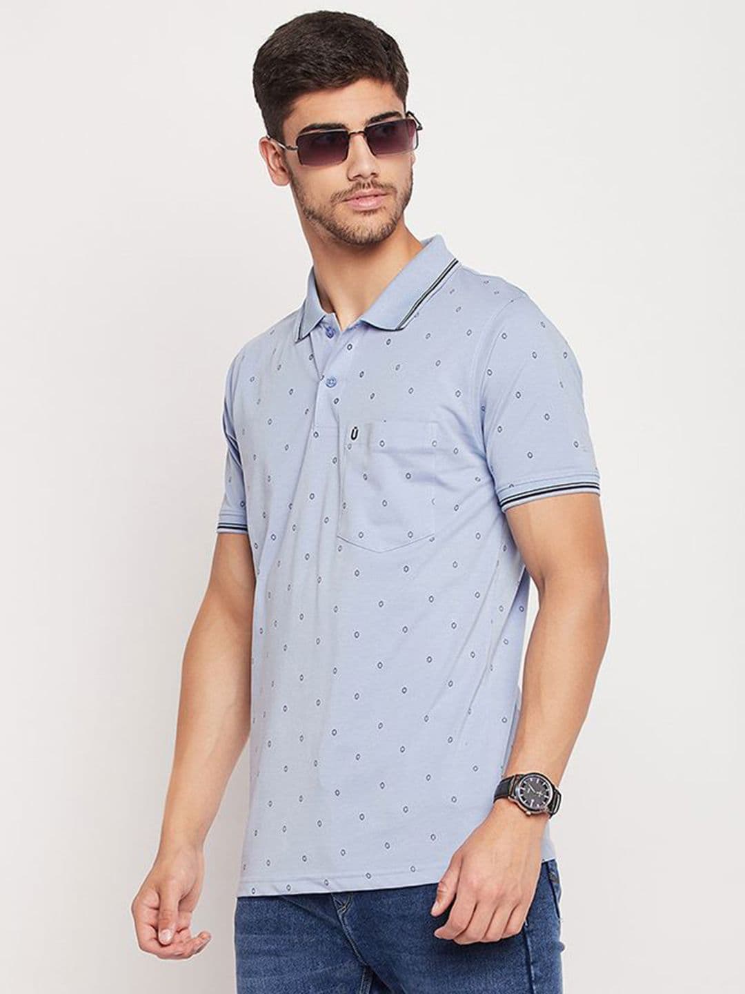 UNIBERRY Men Printed Polo Collar T-shirt - view 1