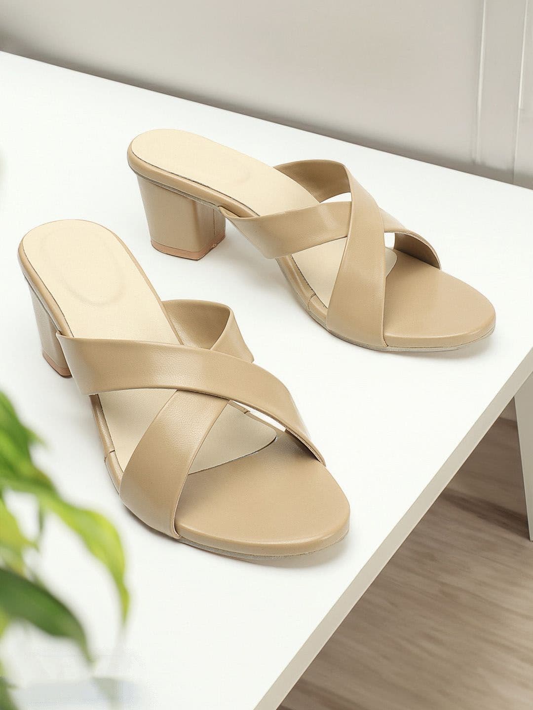 AVIVASTYLE Open Toe Block Heels - view 1