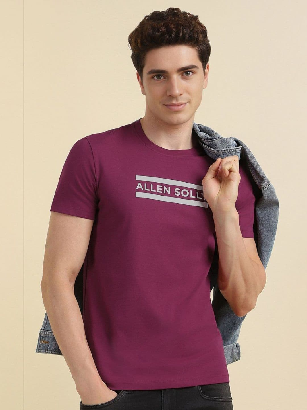 Allen Solly Men Typography Printed Slim Fit T-shirt - view 1
