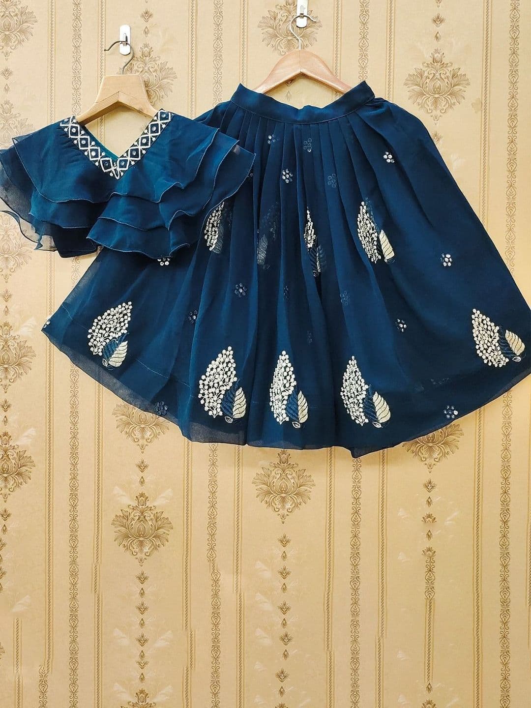 BAESD Girls Embellished Thread Work Ready to Wear Lehenga & Choli - view 1