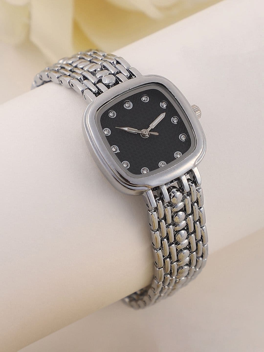 HAUTE SAUCE Women Embellished Dial & Stainless Steel Bracelet Style Straps Analogue Watch - view 1