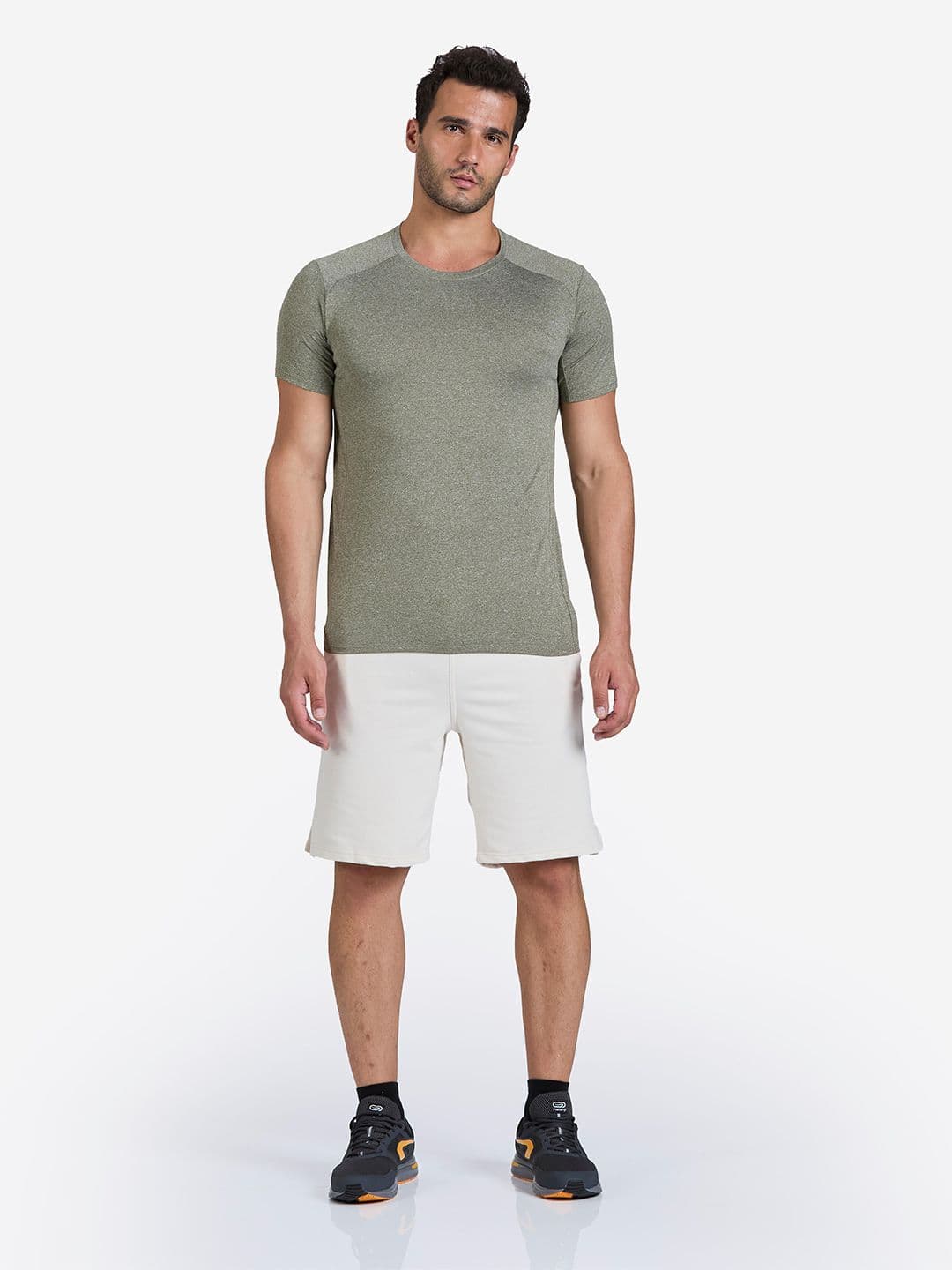 Decathlon Domyos - Men Khaki Green TS 100 Lightweight Cardio Training T-Shirt - view 1