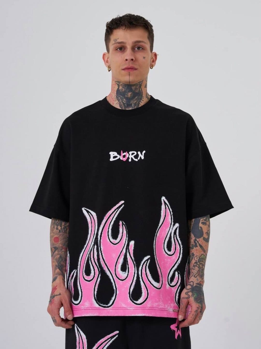 LAUREN ADAMS Men Graphic Round Neck Oversized T-shirt - view 1