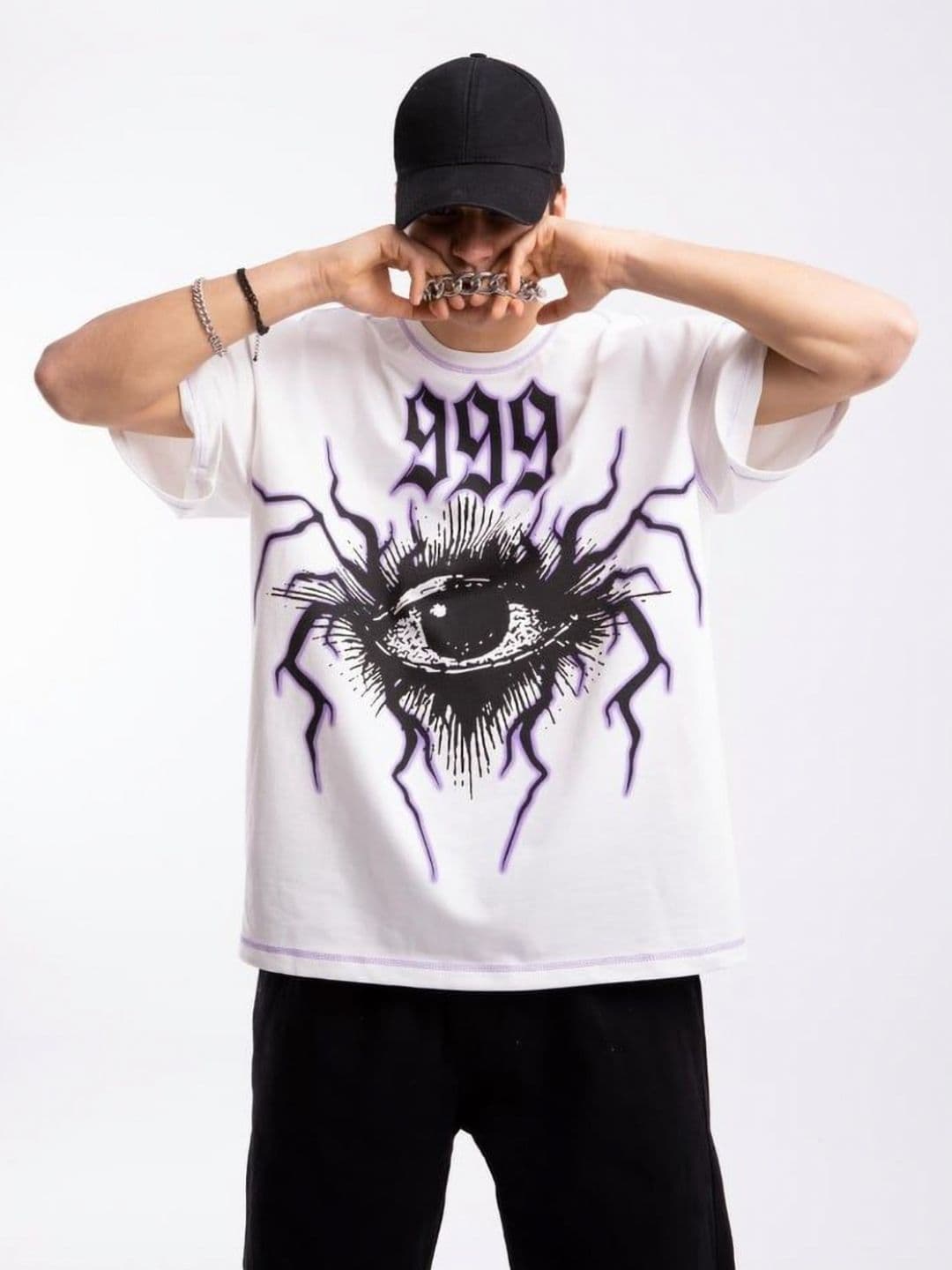 LAUREN ADAMS Men Graphic Round Neck Oversized T-shirt - view 1