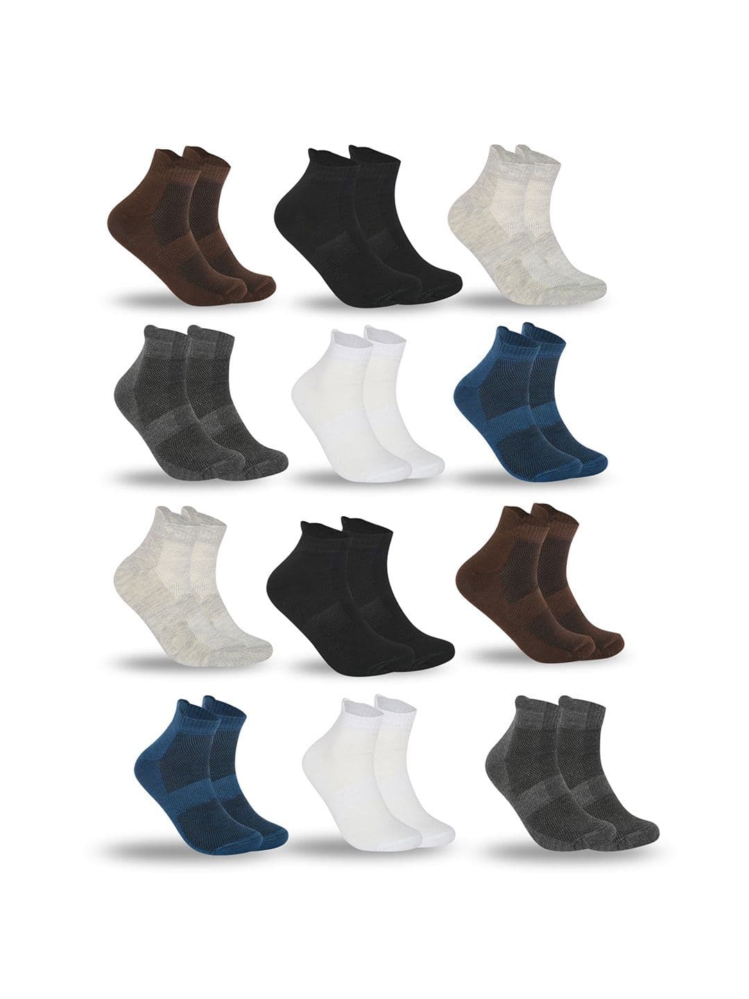 Sjeware Pack Of 12 Cotton Ankle-Length Socks - view 1