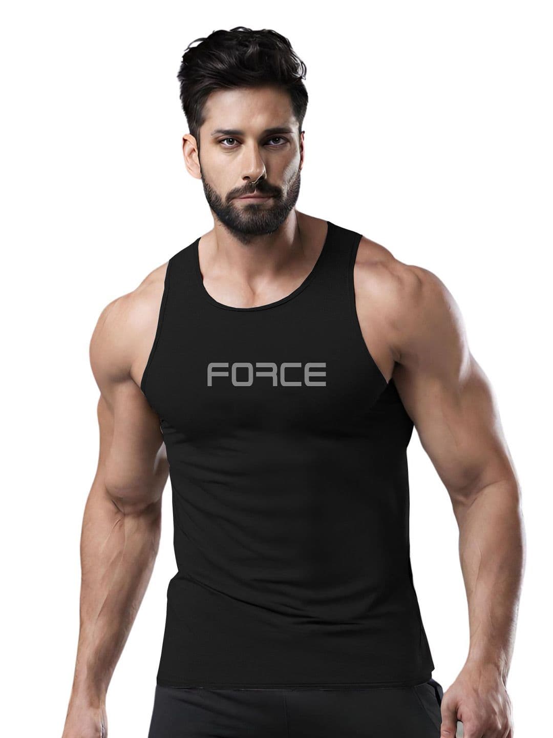 3Colors Printed Gym Vest VEST-NCUT-FORCE-BLK_M - view 1
