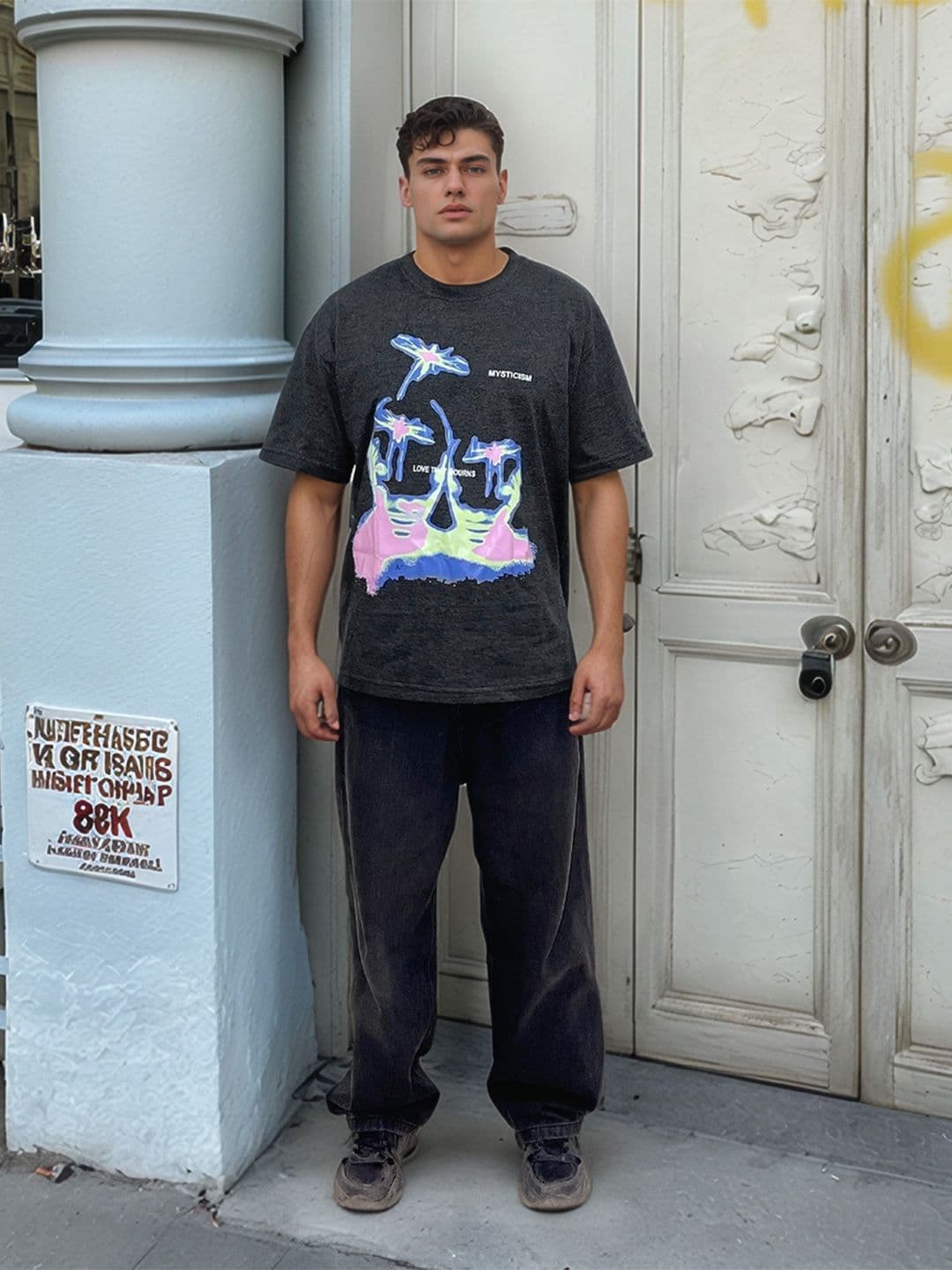 UNRL Men Graphic Oversized T-shirt - view 1