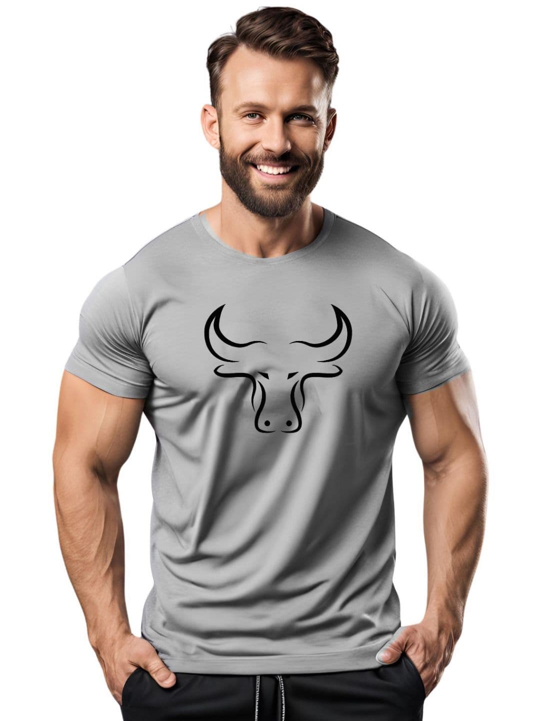 3Colors Men Moisture Wicking Applique T-shirt - view 1