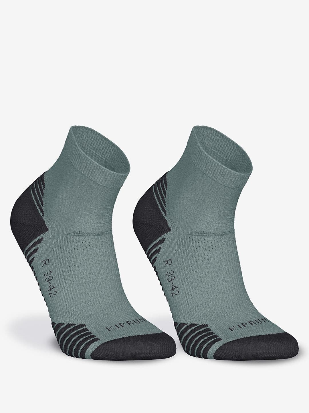 Decathlon Kiprun - Unisex Frozen Green Fitting Comfort Socks Pack of 2 - view 1