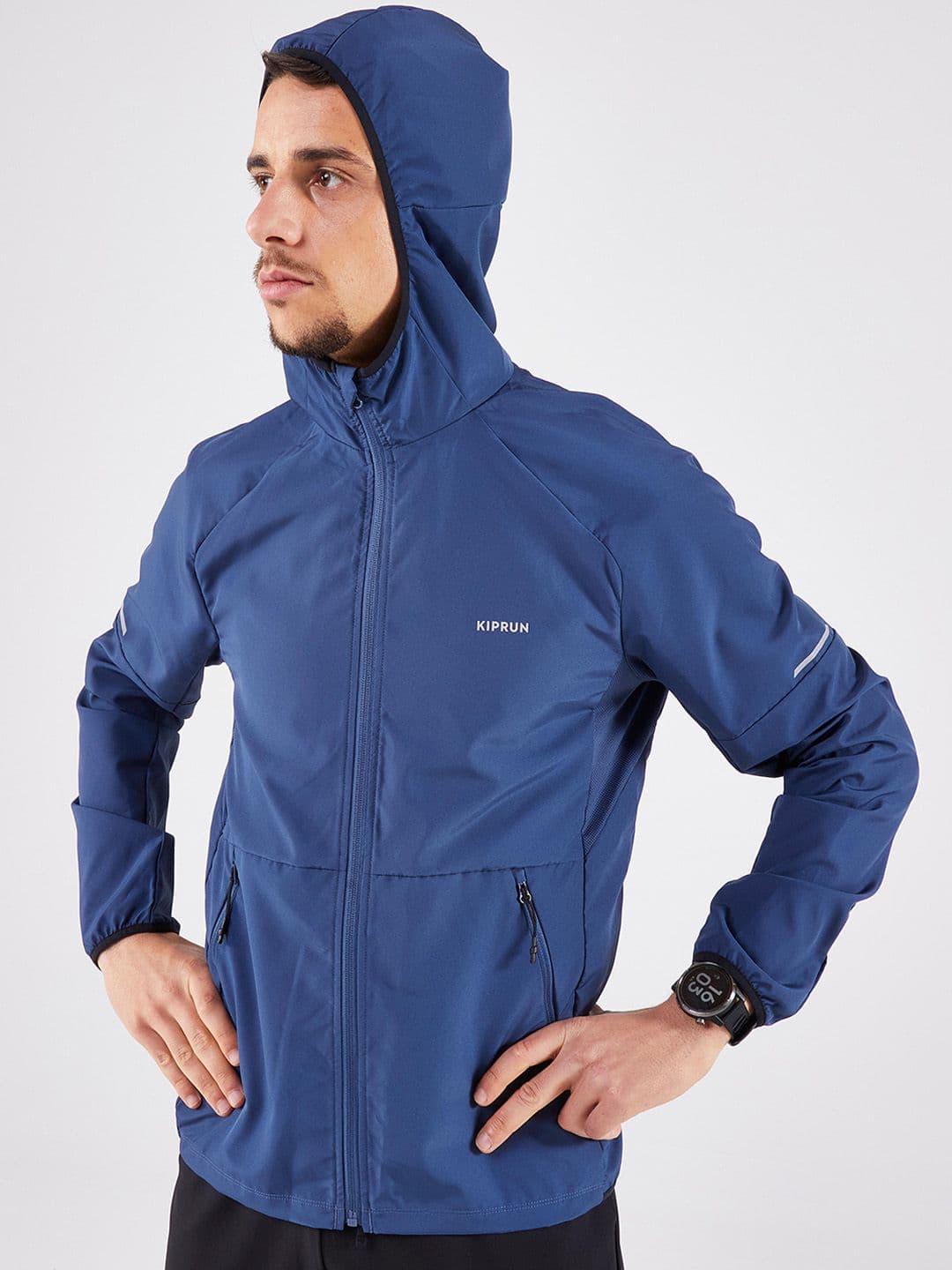 Decathlon Kalenji - Men Blue Run 100 Dry Windproof Running Jacket - view 1
