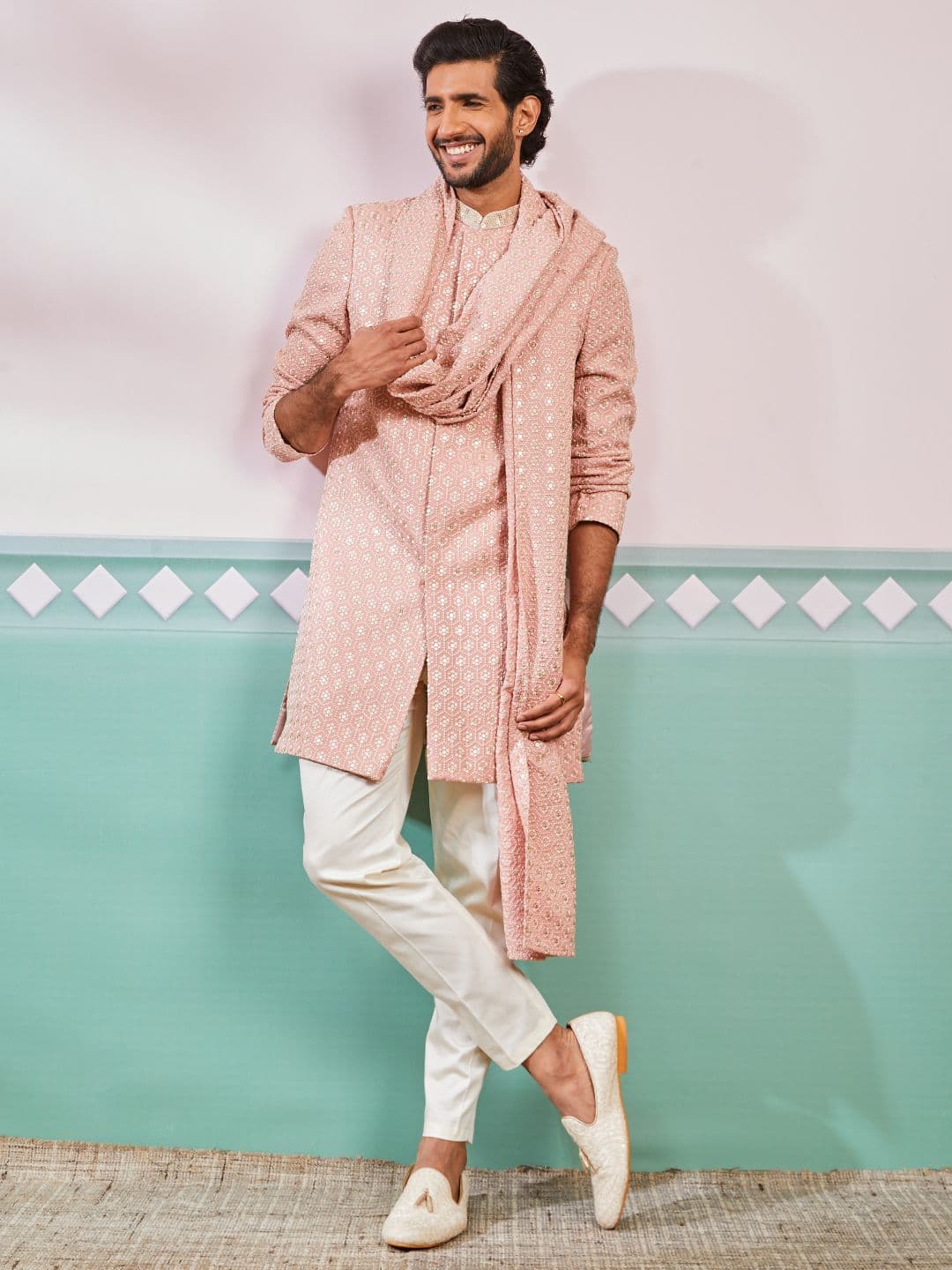Vastramay Embroidered Sherwani Set - view 1