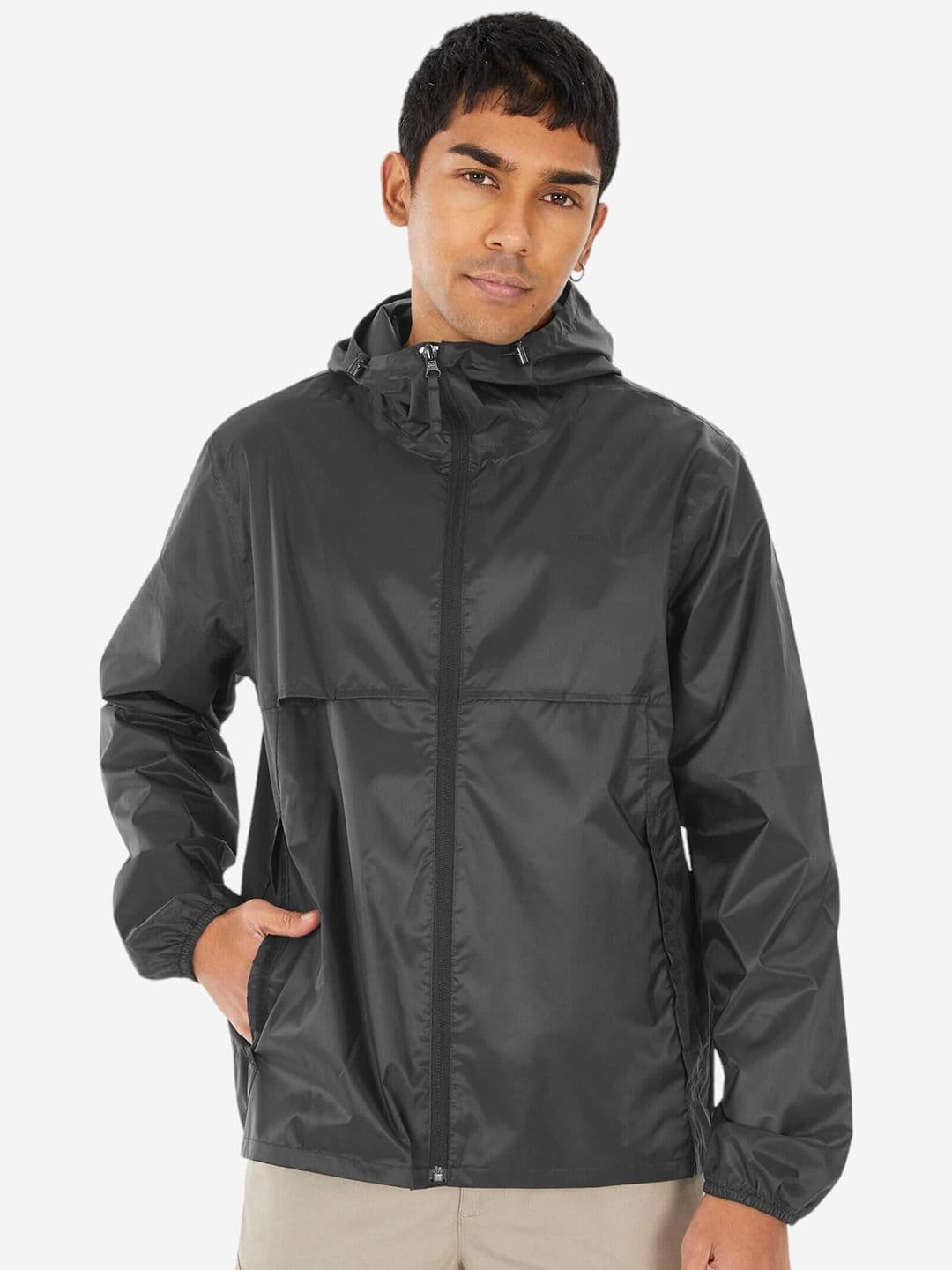 Decathlon Quechua - Men Black Lightweight Raincoat - view 1