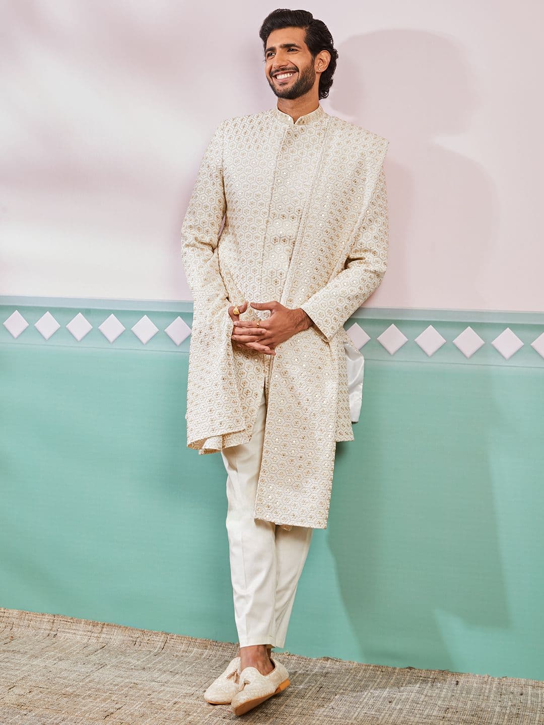 VASTRAMAY Embroidered Sherwani Set - view 1